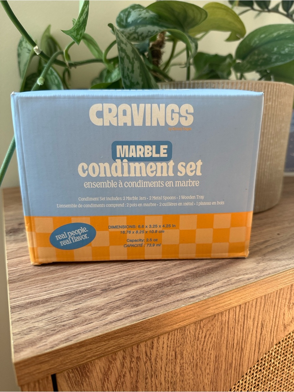 Cravings Marble Condiment Set - Picture 2 of 3